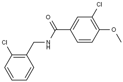 3-Chloro-N-[(2-chlorophenyl)methyl]-4-methoxybenzamide Structure