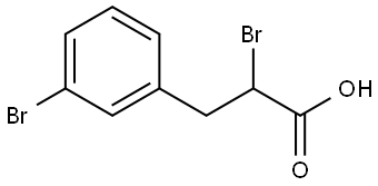 Benzenepropanoic acid, α,3-dibromo- Structure