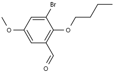 3-Bromo-2-butoxy-5-methoxybenzaldehyde Structure