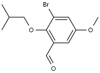 3-Bromo-5-methoxy-2-(2-methylpropoxy)benzaldehyde 구조식 이미지