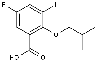 5-Fluoro-3-iodo-2-(2-methylpropoxy)benzoic acid Structure