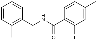 2-Iodo-4-methyl-N-[(2-methylphenyl)methyl]benzamide Structure