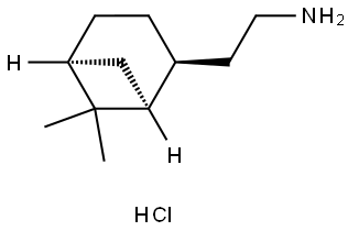 2-[(1S,2S,5S)-6,6-dimethylbicyclo[3.1.1]heptan-2-yl]ethan-1-amine hydrochloride Structure