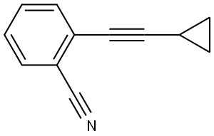 2-(2-Cyclopropylethynyl)benzonitrile Structure