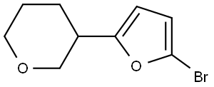 3-(5-bromofuran-2-yl)tetrahydro-2H-pyran Structure