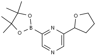 2-(tetrahydrofuran-2-yl)-6-(4,4,5,5-tetramethyl-1,3,2-dioxaborolan-2-yl)pyrazine 구조식 이미지