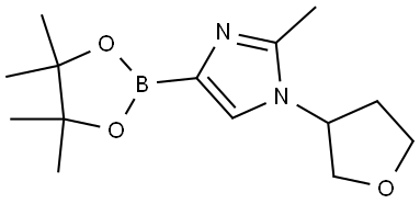2-methyl-1-(tetrahydrofuran-3-yl)-4-(4,4,5,5-tetramethyl-1,3,2-dioxaborolan-2-yl)-1H-imidazole Structure