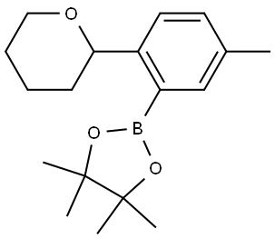 2-(Oxan-2-yl)-5-methylphenylboronic acid pinacol ester 구조식 이미지