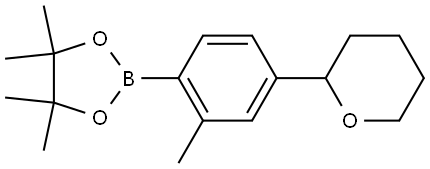 4-(Oxan-2-yl)-2-methylphenylboronic acid pinacol ester 구조식 이미지