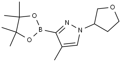 4-Methyl-1-(oxolan-3-yl)-1H-pyrazole-3-boronic acid pinacol ester 구조식 이미지