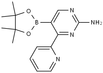 2-Amino-4-(pyridin-2-yl)pyrimidine-5-boronic acid pinacol ester Structure