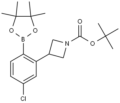 tert-butyl 3-(5-chloro-2-(4,4,5,5-tetramethyl-1,3,2-dioxaborolan-2-yl)phenyl)azetidine-1-carboxylate Structure