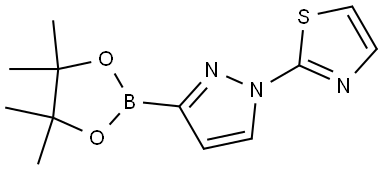 1-(Thiazol-2-yl)pyrazole-3-boronic acid pinacol ester Structure