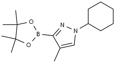 4-Methyl-1-cyclohexyl-1H-pyrazole-3-boronic acid pinacol ester Structure