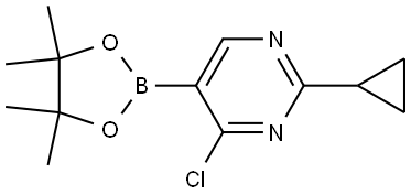 4-Chloro-2-(cyclopropyl)pyrimidine-5-boronic acid pinacol ester Structure