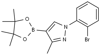 3-Methyl-1-(2-bromophenyl)-1H-pyrazole-4-boronic acid pinacol ester Structure