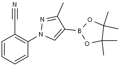 3-Methyl-1-(2-cyanophenyl)-1H-pyrazole-4-boronic acid pinacol ester Structure
