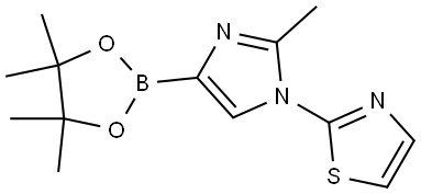 2-(2-methyl-4-(4,4,5,5-tetramethyl-1,3,2-dioxaborolan-2-yl)-1H-imidazol-1-yl)thiazole Structure