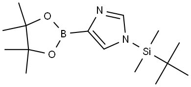 1-(tert-Butyldimethylsilyl)imidazole-4-boronic acid pinacol ester 구조식 이미지