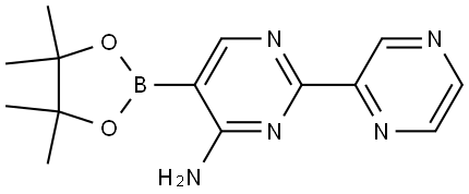 4-Amino-2-(pyrazin-2-yl)pyrimidine-5-boronic acid pinacol ester Structure