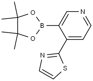 4-(Thiazol-2-yl)pyridine-3-boronic acid pinacol ester Structure