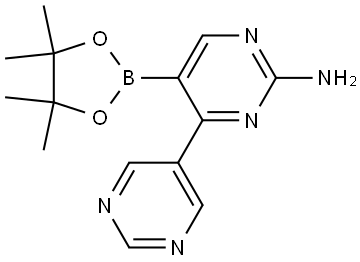 2-Amino-4-(pyrimidin-5-yl)pyrimidine-5-boronic acid pinacol ester 구조식 이미지