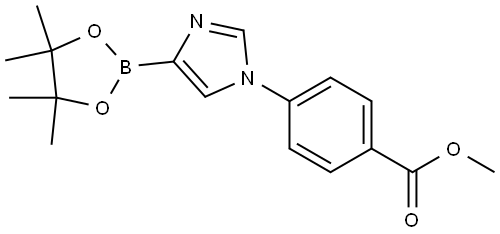 methyl 4-(4-(4,4,5,5-tetramethyl-1,3,2-dioxaborolan-2-yl)-1H-imidazol-1-yl)benzoate Structure