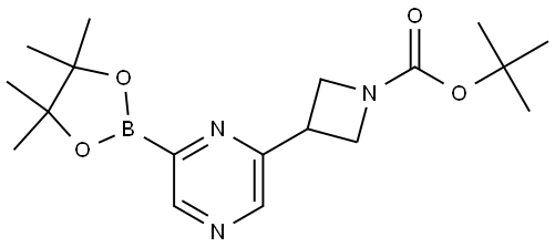 tert-butyl 3-(6-(4,4,5,5-tetramethyl-1,3,2-dioxaborolan-2-yl)pyrazin-2-yl)azetidine-1-carboxylate Structure