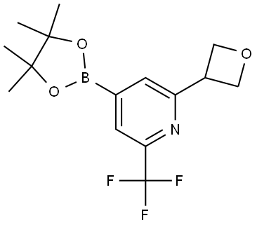 2-(oxetan-3-yl)-4-(4,4,5,5-tetramethyl-1,3,2-dioxaborolan-2-yl)-6-(trifluoromethyl)pyridine Structure