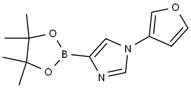 1-(furan-3-yl)-4-(4,4,5,5-tetramethyl-1,3,2-dioxaborolan-2-yl)-1H-imidazole 구조식 이미지