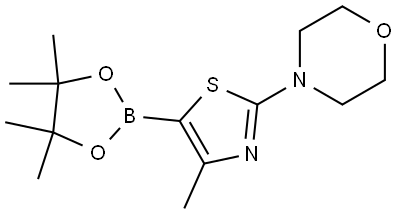 4-Methyl-2-(morpholino)thiazole-5-boronic acid pinacol ester 구조식 이미지
