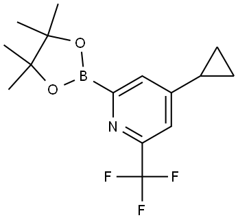 4-Cyclopropyl-2-(4,4,5,5-tetramethyl-1,3,2-dioxaborolan-2-yl)-6-(trifluoromethyl)pyridine Structure