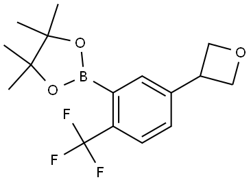 4,4,5,5-tetramethyl-2-(5-(oxetan-3-yl)-2-(trifluoromethyl)phenyl)-1,3,2-dioxaborolane Structure