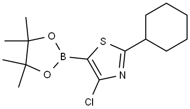 4-Chloro-2-(cyclohexyl)thiazole-5-boronic acid pinacol ester 구조식 이미지