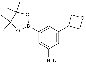 3-(oxetan-3-yl)-5-(4,4,5,5-tetramethyl-1,3,2-dioxaborolan-2-yl)aniline Structure