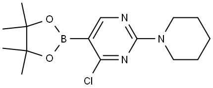 4-Chloro-2-(piperidino)pyrimidine-5-boronic acid pinacol ester Structure