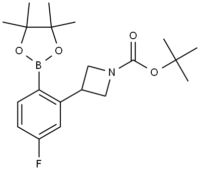tert-butyl 3-(5-fluoro-2-(4,4,5,5-tetramethyl-1,3,2-dioxaborolan-2-yl)phenyl)azetidine-1-carboxylate Structure