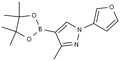 1-(furan-3-yl)-3-methyl-4-(4,4,5,5-tetramethyl-1,3,2-dioxaborolan-2-yl)-1H-pyrazole Structure