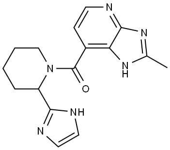 2-(1H-imidazol-2-yl)-1-{2-methyl-3H- imidazo[45-b]pyridine-7-carbonyl}piperidine Structure