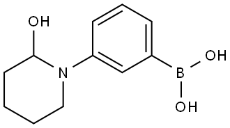 3-(2-Hydroxypiperidino)phenylboronic acid Structure