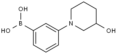 3-(3-Hydroxypiperidino)phenylboronic acid Structure