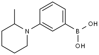 3-(2-Methylpiperidino)phenylboronic acid Structure