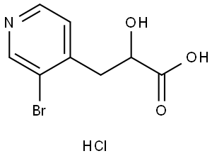 3-(3-bromopyridin-4-yl)-2-hydroxypropanoic acid hydrochloride Structure