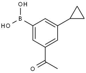 (3-ACETYL-5-CYCLOPROPYLPHENYL)BORONIC ACID Structure