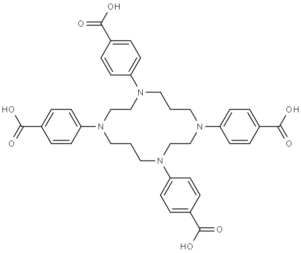 4,4',4'',4'''-(1,4,8,11-tetraazacyclotetradecane-1,4,8,11-tetrayl)tetrabenzoic acid Structure