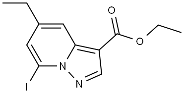 Ethyl 5-ethyl-7-iodopyrazolo[1,5-a]pyridine-3-carboxylate Structure