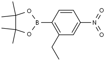 2-(2-ethyl-4-nitrophenyl)-4,4,5,5-tetramethyl-1,3,2-dioxaborolane Structure