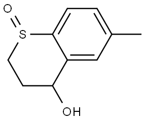 4-hydroxy-6-methylthiochromane 1-oxide Structure