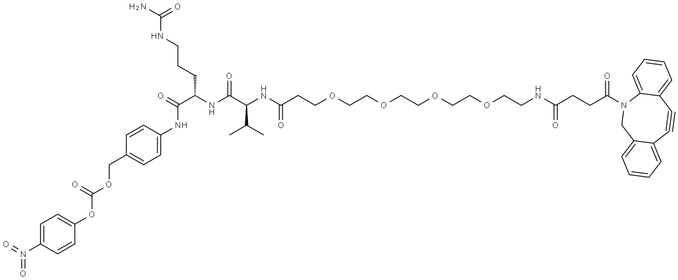 DBCO-PEG4-Val-Cit-PAB-PNP Structure