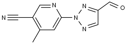 6-(4-formyl-2H-1,2,3-triazol-2-yl)-4-methylnicotinonitrile Structure